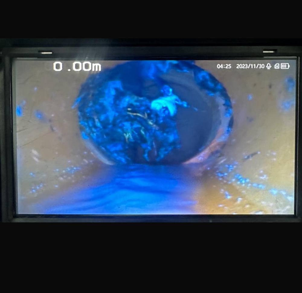 CCTV drain camera inspection footage